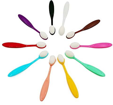 Hoshisea 10er Set Bunter Make-up-Pinsel, Bunt, Weiß, Blending, Profi-Malen & Make-up, 10 Farben