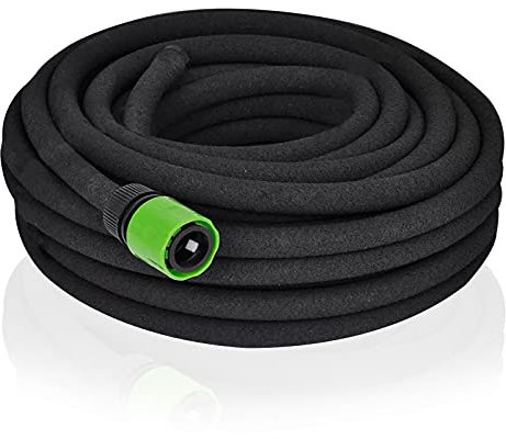 ALBERT AUSTIN Soaker Garden Hose 30m Flexible Hose Pipe | Premium Garden Tools Recycled Rubber Irrigation Pipe | Efficient Plant Watering – Ideal as Gardening Tools, Caravan Accessories (30m)