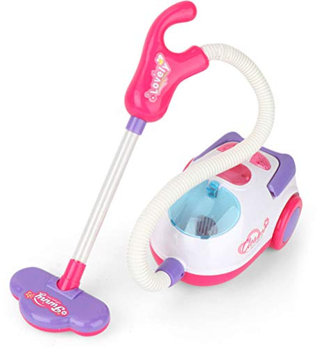 Kinder Staubsauger Spielzeug mit Geräuschen und Lichtern, 18cm Kleine Realistische Elektrische Staubsauger Spielzeug Mini Staubwedel Modell Reinigung Spielzeug für Mädchen Jungen