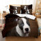 okoikfc Bettwäsche 135x200 Weiche GebüRstet Mikrofaser 3D-Staffordshire-Bullterrier Winter Bettwäsche Set, Bettbezug + Kissenbezug 80x80 cm mit ReißVerschluss
