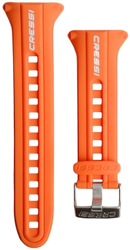 Cressi Silikon-Armband – Ersatzarmband für Tauchcomputer – Elastisch und langlebig unter Wasser – Orange – Entworfen in Italien