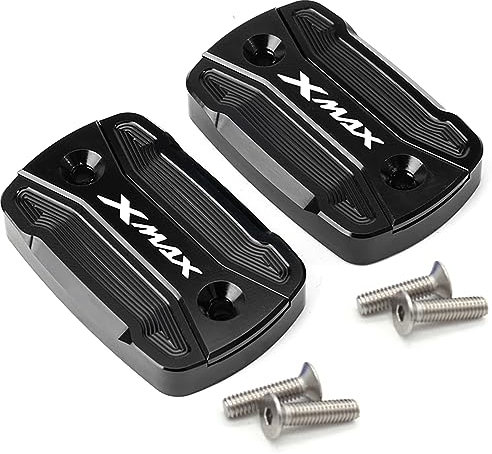 2 x Motorrad-Bremsflüssigkeitsbehälter für Yamaha XMAX300 2022 XMAX 250 X-MAX 125 2018–2021 (schwarz)
