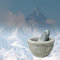 Vintage Gourmet® Mortar & Pestle Himalayan Pure Marble Stone Spice Seed Herb Grinder Crusher 5.6kg 20cm Diamter 1 Litre for culinary enthusiasts control exact amounts used to make your own infusions!