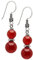 Orecchini da donna fatti a Mano con Doppia ietra preziosa e orecchini pendenti in argento sterling - Idee regalo per le donne (Agata Rossa)