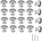 ShipeeKin 20x Silver Polished Chrome Cabinet Hardware Round Mushroom Door Pull Handle Knob 30mm for Cabinet Cupboard Wardrobe Drawer Bedroom Bathroom Racks Furniture ect.