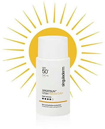 Singuladerm - Gesichts Sonnencreme SPF 50+ mit Farbe (Hohe Intensität) - 50 ml - Sonnenschutz Gegen Umweltverschmutzung und Gegen Dunkle Flecken - Wasserfest - XPERTSUN Urban…
