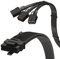 LINKUP - AVA PCIE 5.0 12VHPWR 16Pin (12+4) 16AWG Sleeved High Current Power Cable for RTX4000 to 3 x 8Pin PCIE 4.0 PSU - 30cm (Black) Compatible with all RTX5000 RTX4000 RTX3000 FE GPUs