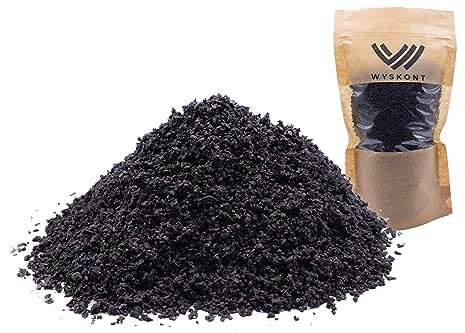 WYSKONT Aquarium Kies Schwarz - Aquarium-Sandkies 1 kg – 1-3 mm – Aquarium Kies - Aquarium Deko – Aquarium Bodengrund - Quarzsand - Aquarium Dekoration