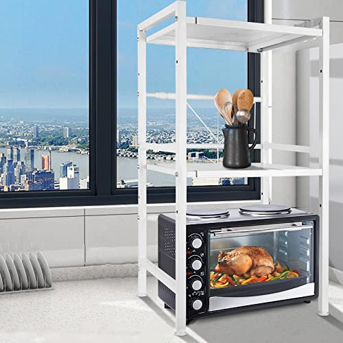 Drumm Support Extensible en Métal Four à Micro-Étagère pour Micro-Ondes à 2 Couches - Extensible - pour épices, conserves, Bouteilles, jusqu'à 25 kg