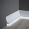 PROVISTON | Plinthe LED | Plastique | 40 x 93 x 2000 mm | Blanc | Éclairage indirect | Éclairage LED