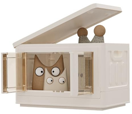 FLEXISPOT Aufbewahrungsbox mit Deckel 32Lx1 Aufbewahrungsbox unterbett aufbewahrungsbox groß stapelbare Storage boxes kisten faltbare Spielzeug-Aufbewahrungsbox, Plastik-Aufbewahrungsbox