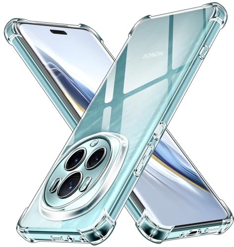 ivoler Coque pour Honor Magic6 Pro/Honor Magic 6 Pro, Ultra Transparent Étui de Protection en Silicone Antichoc avec Coins Renforcés, Clair Mince Souple TPU Bumper Housse