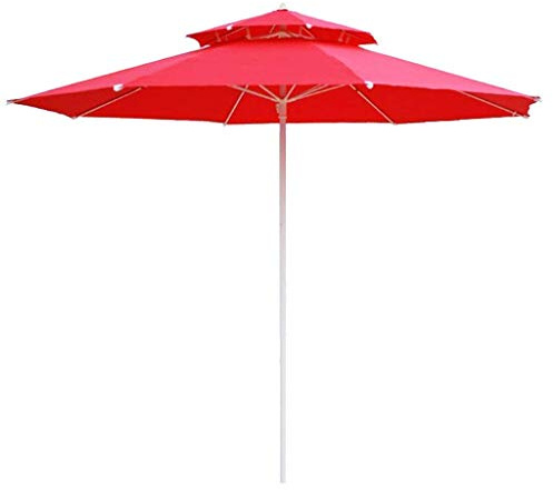 SPAboy Ombrellone da giardino a doppio strato Ombrellone da giardino esterno 2,5 m Pesca Impermeabile e anti-rosso, tessuto in poliestere - 8 stecche in fibra di vetro