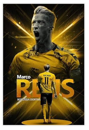 Fußball-Star-Poster, Marco Reus, Poster, 39 Stück, Leinwand-Poster, Schlafzimmer-Dekor, Sportlandschaft, Büro, Raumdekoration, Geschenk, ungerahmt: 20 x 30 cm