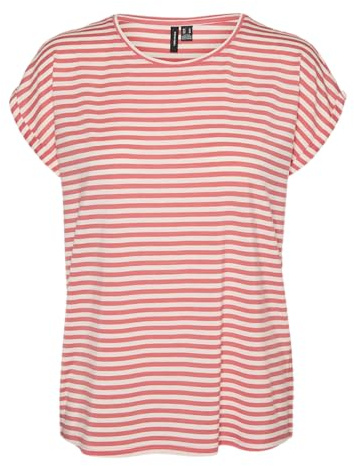 VERO MODA Vmava Ss Top Stripe Ga JRS Noos