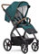 Gesslein Kinderwagen FX4 Swing mit Babywanne Panorama Lyx (Kinderwagen 3 in 1, Liege- & Sitzoption, Sportwagenaufsatz, individuell einstellbar, hoher Komfort, geringes Packmaß, Handbremse), Grün