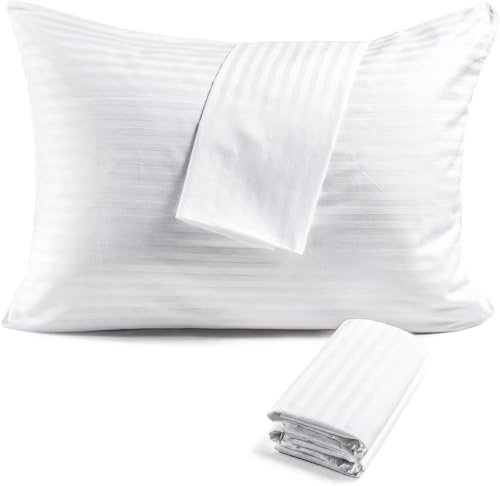 Faunna Kissenbezug 50 x 80 2er Set, Kopfkissenbezug 50x80 100% Langstapel-Baumwolle, Leise und Atmungsaktive Bettkissenbezüge