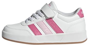 adidas BREAKNET 3.0 Shoes Children, Scarpe Unisex-Bambini, Ftwr White/Pink Fusion/Clear Pink, 34 EU