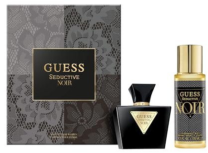 GUESS Seductive Noir Damen Geschenkset – Eau de Toilette 75ml, Körpersray 125ml – Ambriert-Blumig, Sinnlicher Duft, Lang Anhaltend