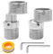 Sxutop 2 Pezzi Eccentrico Rubinetto Doccia Sfalsato di 10 mm Raccordo Eccentrico Rubinetto Regolabile a 360 Gradi Lunghezza Regolabile Adattatori di Collegamento S 3/4 x 1/2 per Rubinetti da Parete