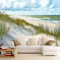 Papier Peint Panoramique 350 x 256 cm moderne Décoration Murale Nature Dunes De Sable Et Plage Papier peint imprimé Pour Salon Chambre Chambre D'Enfant mur Blanc Papier Peint Panoramique