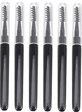 BELLIFFY 6stücke Teiliges Eyelash Brush Mit Deckel Mascara Applikator Und Augenbrauenbürste Wiederverwendbar Plastik Und Synthetikfaser Für Natürliches Wimpern Brauenstyling