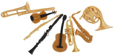 UPKOCH Mini-Saxophon-Spielzeug Miniatur-gitarrenmodell Mini-hausbedarf Mini-Saxophon Mini-hausdekor Miniatur-Instrument Mini-dekor Saxophon-Spielzeug Miniatur-Instrument Mini-hausdekor