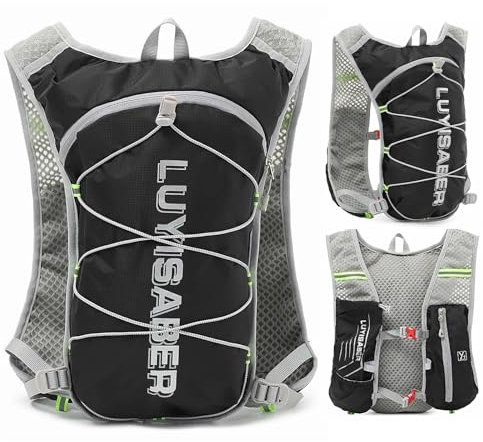 NUUOTP Laufweste Damen und Herren 2L Ultrleicht Laufrucksack Reflektierend Atmungsaktiver Running Vest Bergsteiger Trinkweste Laufrucksack Trinkrucksack zum Laufen für Jogging, Marathon, Radfahren