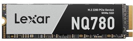Lexar Internal SSD 1TB NQ780 PCIe Gen4 NVMe M.2 2280, Read/Write up to 6500/2500MB/s, PS5 compatible, for gamers and creators (LNQ780X001T-RNNNU)