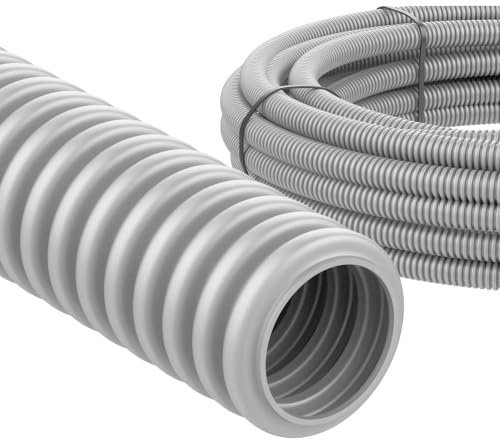 ViD® flexibles Leerrohr M32 für Elektroinstallation | Wellrohr 25 Meter | 320N, 1J, -5°C / +60°C | lichtgrau