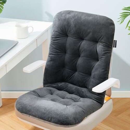 Stuhlkissen mit Rückenlehne Lowback Sitzpolster mit Bändern Gartenstuhlkissen Upholste Sitzkissen für Haus & Garten Stühle und Bänke