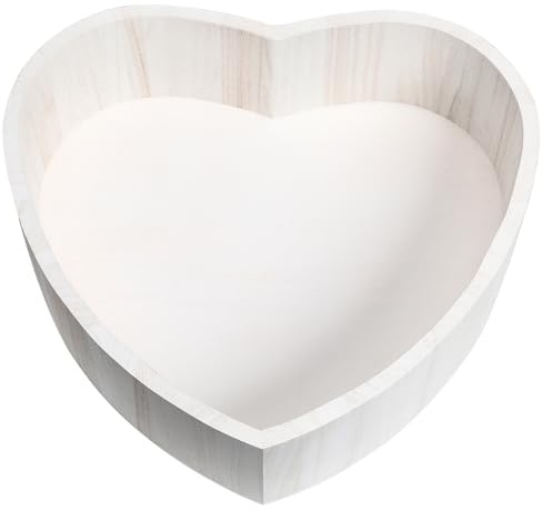 VILLCASE Heart-shaped Wooden Baby Photo Basket Newborn Posing Box Easy to Carry Storage Case for Newborn Photography and Photo Shoots