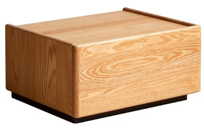 Solid Oak Wood Bedside Table with Storage, Customisable End Table Bedroom | 100% Oak Bedside Table, Nightstand with Storage Drawer, End Table for Bedroom or Living Room,DIY Sideboard Entryway Console