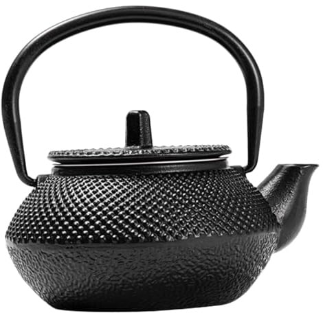 Alipis Mini Teiera in Ghisa Nera Decorativa Vintage per Teiere da Collezione e Decorazione Domestica, Stile Tradizionale Design Creativo e Compatto