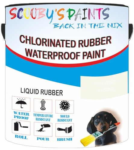Scooby's Paints Chlorinated Rubber Waterproof Paint, Liquid Rubber 2.5 Litre (Pure White)