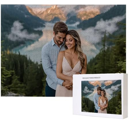 Fotopuzzle mit eigenem Bild - Fotopuzzle selbst gestalten 1000/1500/2000/3000/4000/5000/6000 Teile - Puzzle mit Foto personalisiert - DIY Personalisiertes Hölzernes Puzzle Geschenke (1000 Teile) x-100