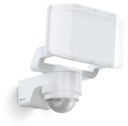 Steinel LED Strahler XLED PRO Expanse SC Weiß, 240°/12 m Bewegungsmelder, smartes Panorama Flutlicht, LED Panel voll schwenkbar, 3000K, IP54