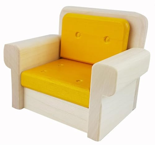 Rülke Holzspielzeug 22696 Puppenhauszubehör, Einfarbig, holzfarben, gelb