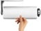 simplehuman KT1024 Long Quick Load Wall Mounted Kitchen Roll Holder, Suitable for Under Cupboard or Cabinet, Easy Tear, Easy to Install (Fits Kitchen Rolls Measuring 27-28cm), Brushed Stainless Steel