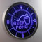 ADVPRO nc0395-b Beer Pong Bar Game Sport Club Neon Sign LED Wall Clock Uhr Leuchtuhr/Leuchtende Wanduhr