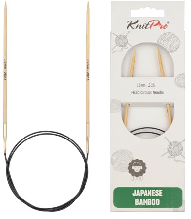 KnitPro K22205 Rundstricknadel, Bamboo, Gold, 40 cm x 3 mm