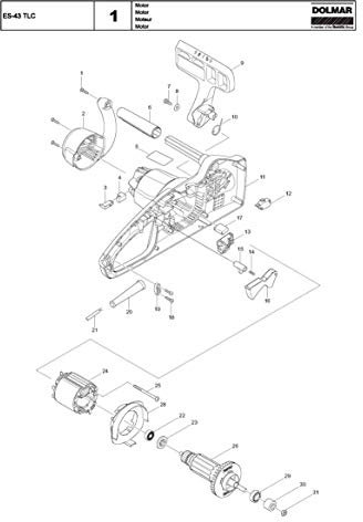 Dolmar 660231640-3441 Drehfeder, Original Ersatzteil ES-39 TLC