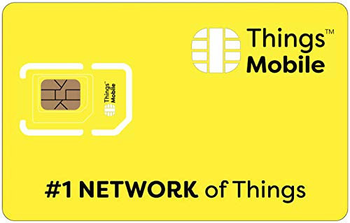 GPRS-SIM-Karte - Things Mobile - mit weltweiter Netzabdeckung und Mehrfachanbieternetz GSM/2G/3G/4G. Ohne Fixkosten und ohne Verfallsdatum. 10 € Guthaben inklusive
