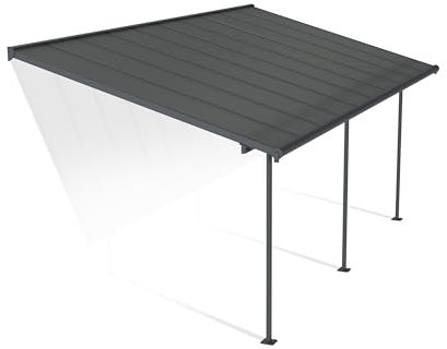 Palram Capri Terrassenüberdachung, Terrassendach, Balkondach, grau bronze, 299x619 cm