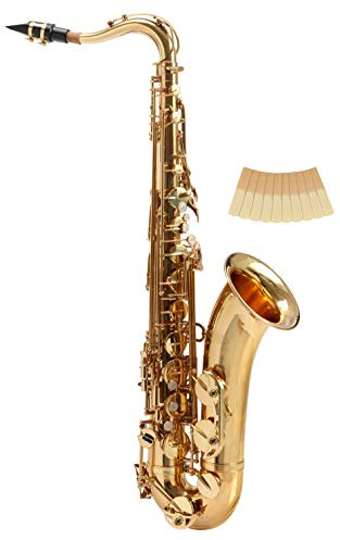 Classic Cantabile Winds TS-450 Bb Tenorsaxophon - Bb-Stimmung - Hoch-Fis-Klappe - Spar-Set inkl. 10 Stück Saxophon-Blätter