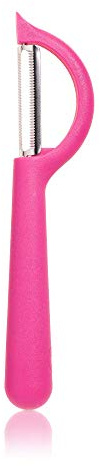 Kochblume Original Sparschäler | P-Schäler Piranha, Universalschäler, Edelstahl, spülmaschienengeeignet, in der bunten Box (pink)