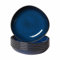 Villeroy & Boch like. by Lave Bleu Schalen 6er Set, 21 cm, Flache Schale für Pasta & Suppe, Skandinavisches Design, Steingut, Blau
