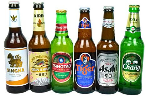 Probierpaket - ausgewählte Biere aus Asien | Geschenkset für Männer | 6x 0,33L