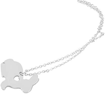 Holibanna Rabbit Necklace Adorable Neck Pendant Necklace for Women Bunny Ears Style Beaded Charms Jewelry