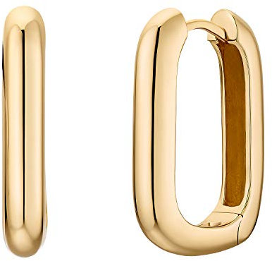 NOELANI Creolen 925 Sterling Silber Damen Ohrschmuck, 2,1 cm, Gold, Kommt in Schmuck Geschenk Box, 2031600